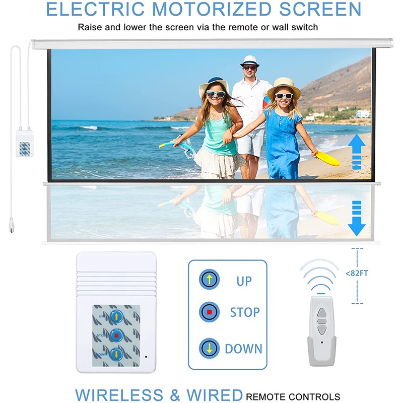 SMQ Electric Projector Screen with RF (100 SMQ Electric Projector Screen with RF (100